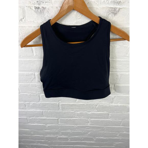 Fabletics Women's Racerback Stretch Workout Athletic Sports Bra Black Size Large - Picture 1 of 3